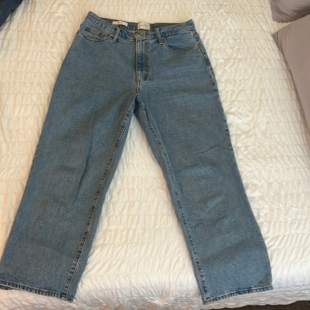 Vintage straight ankle light wash jeans